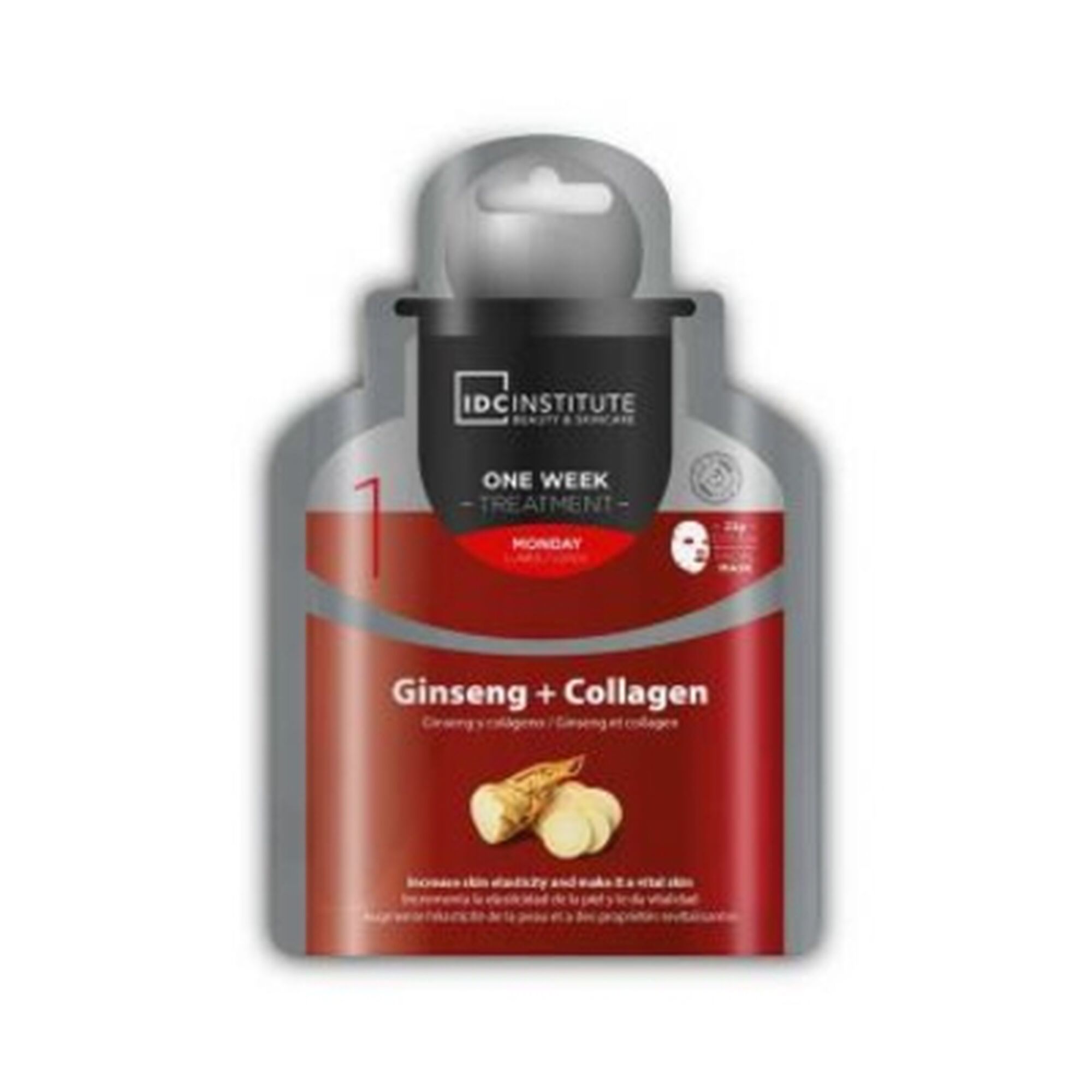 Máscara Rosto Hidratação Ginseng e Colagénio