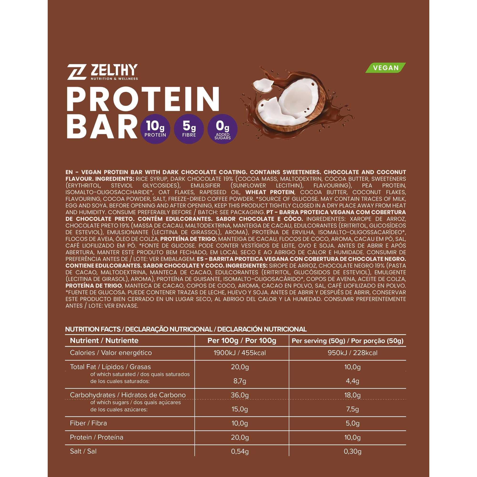 Protein Bar Chocolate & Coconut Vegan