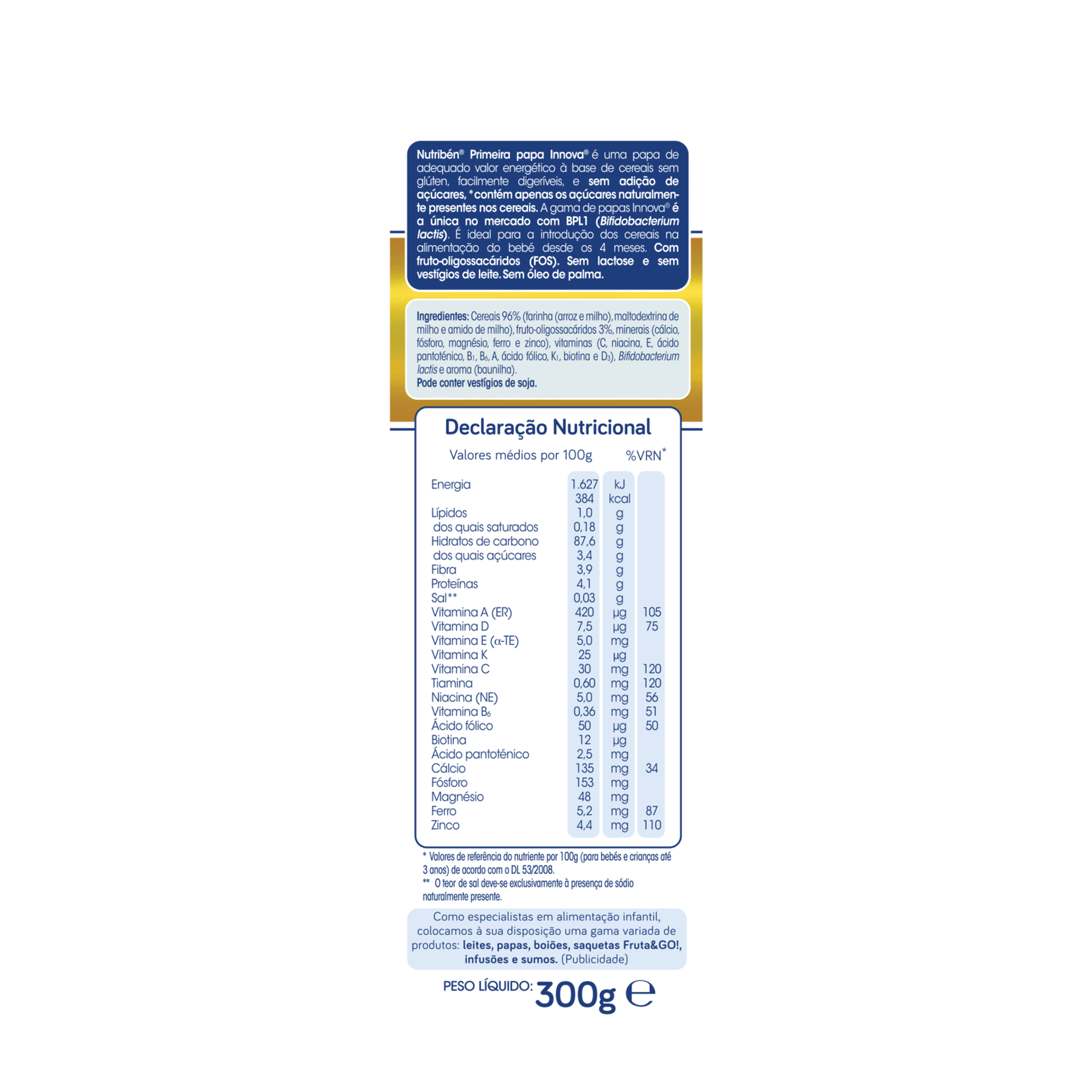 1ª Papa Bebe Nutriben Innova 4m Nutriben Well S
