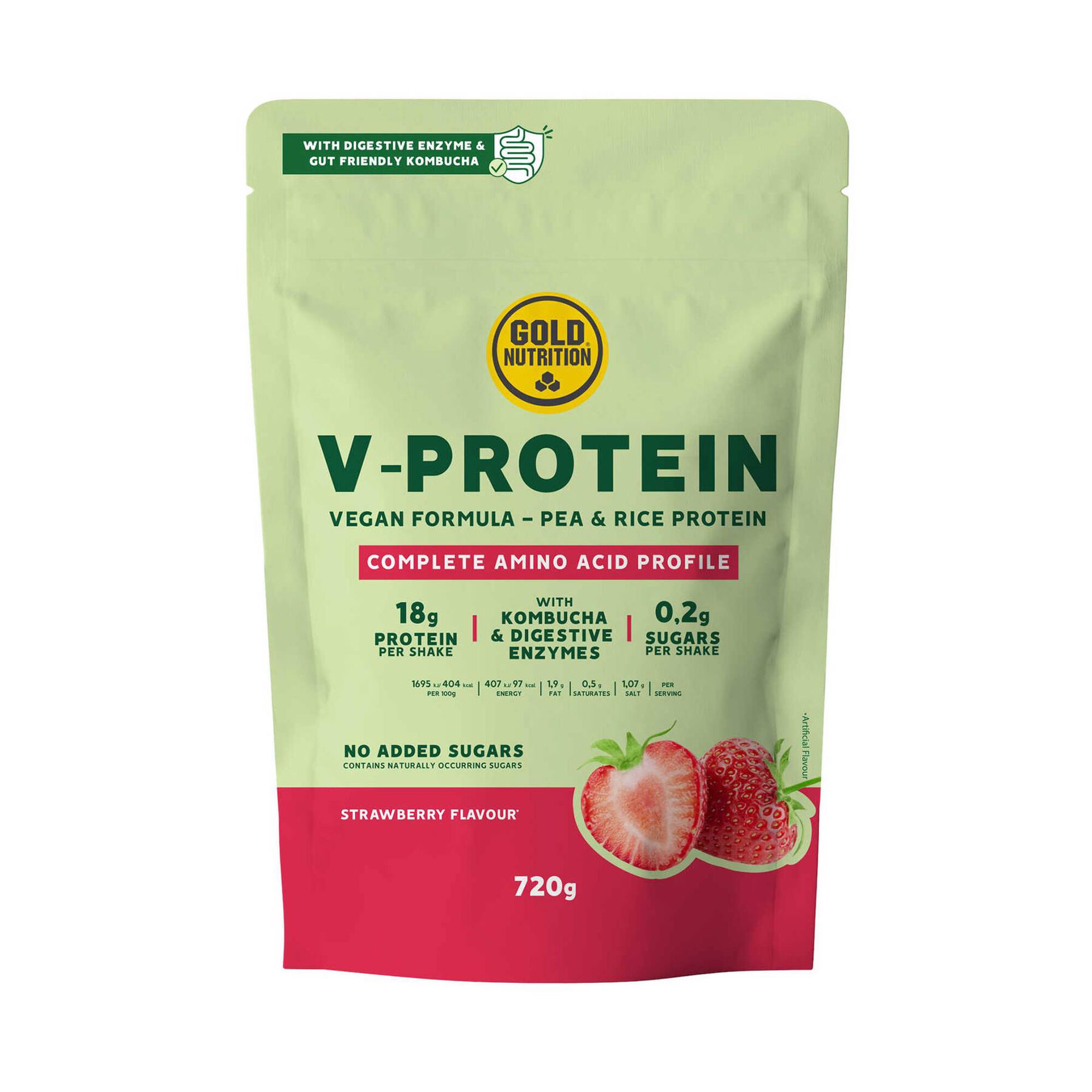 Proteína em Pó Vegan Sabor a Morango