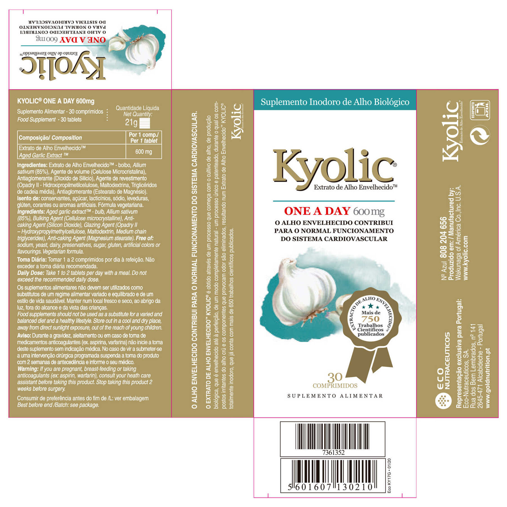 One a Day Extrato Alho Envelhecido