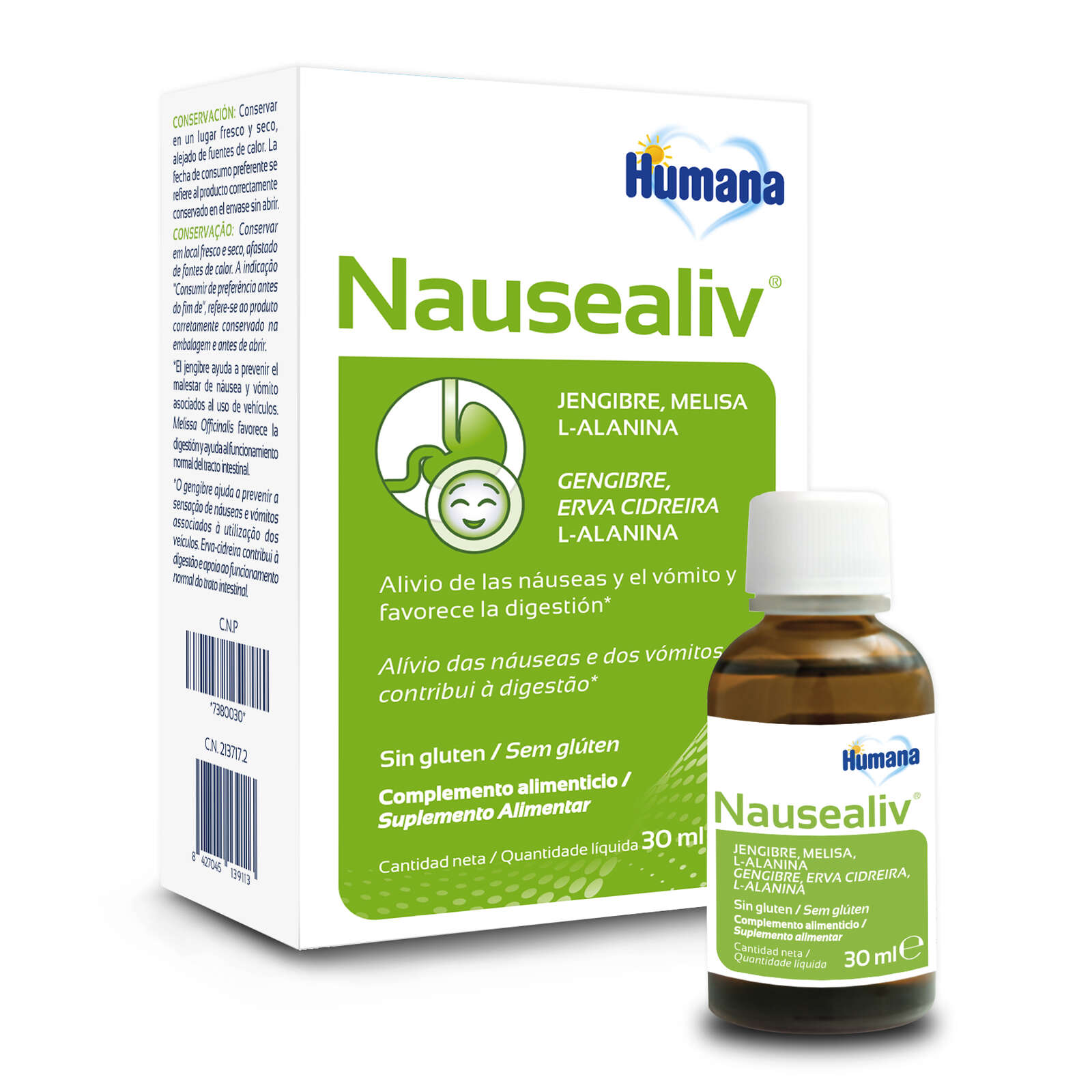 Suplemento Alívio de Náuseas e Vómitos Nausealiv | Wells