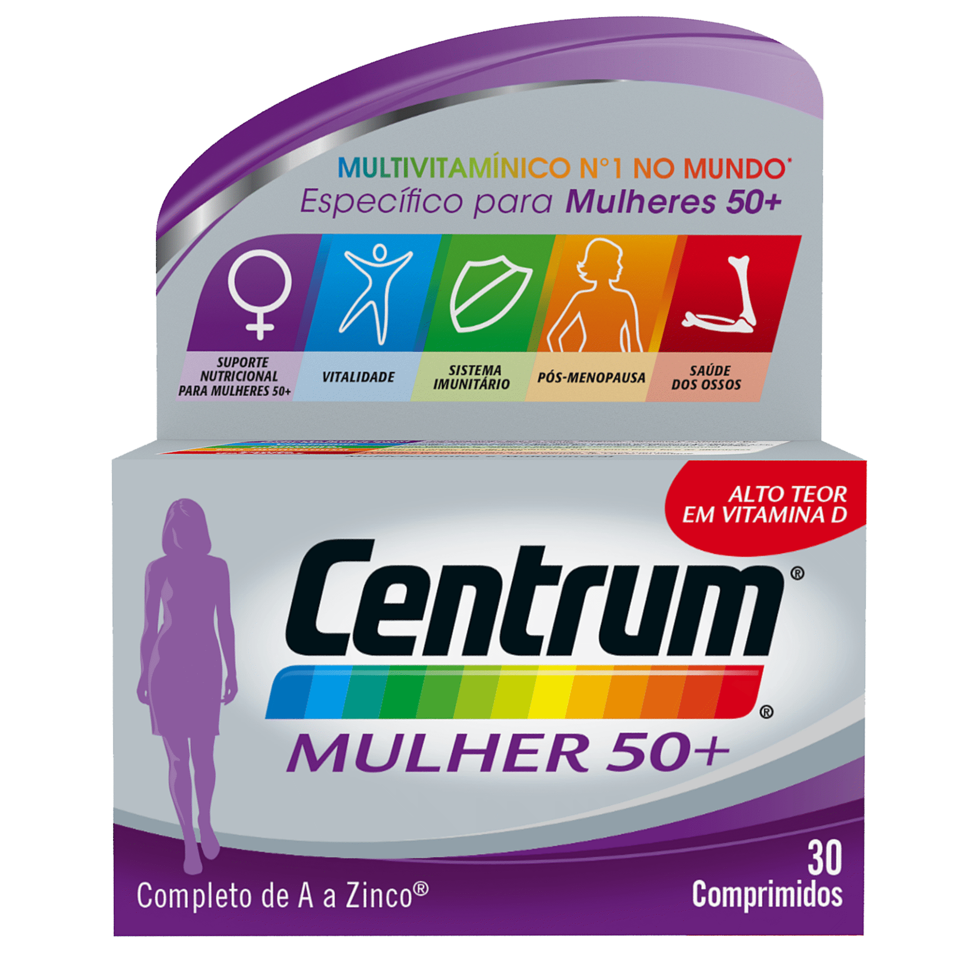 Suplemento Multivitamínico Centrum Mulher 50+ Centrum | Wells