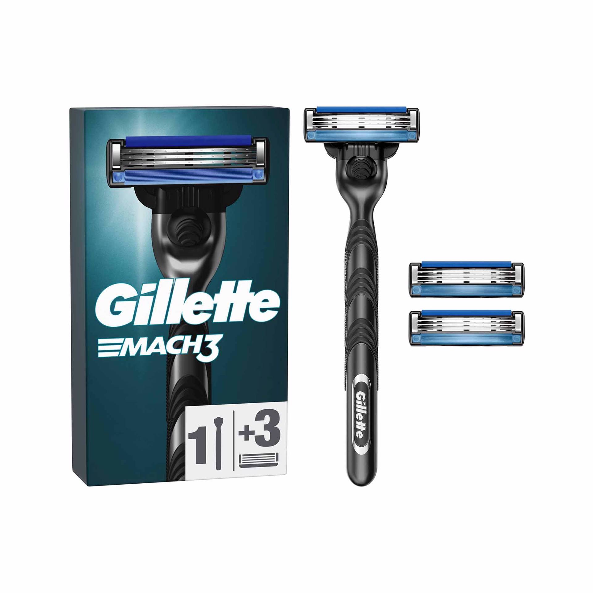 Lâmina de Barbear Mach 3 com 3 Recargas Gillette | Wells